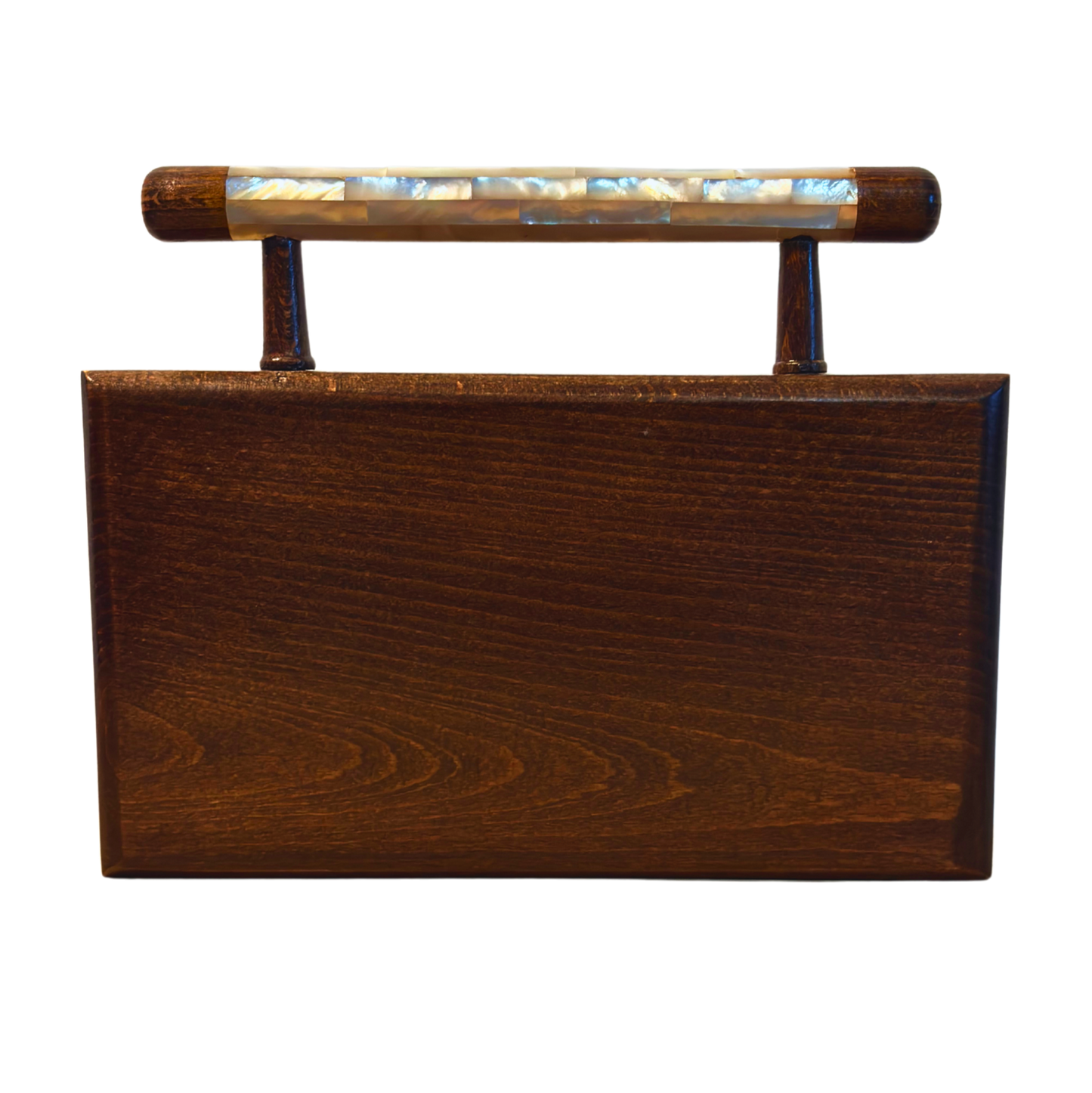 Yasmine – Luxe Damascene Clutch met Parelmoer & Brokaat Voering