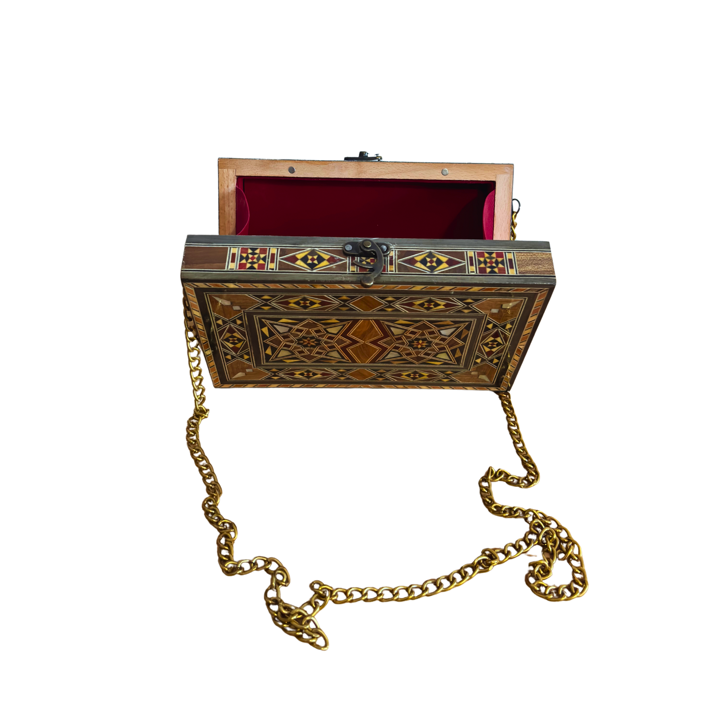 Damascene Mosaic Handbag with Mother of Pearl Inlay – Handcrafted Oriental Elegance