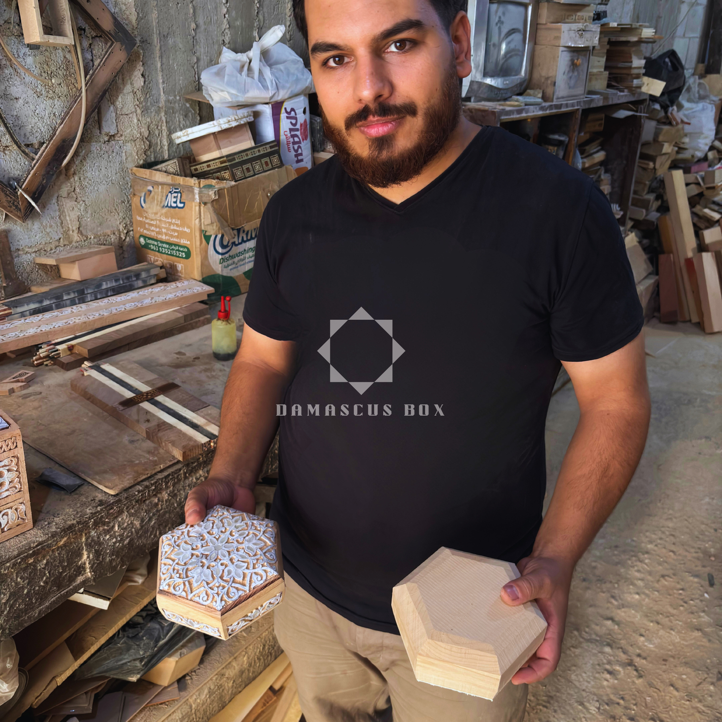 El Yapımı Şam Takı Kutusu – Sedef Kakmalı Lüks Ahşap Tasarım