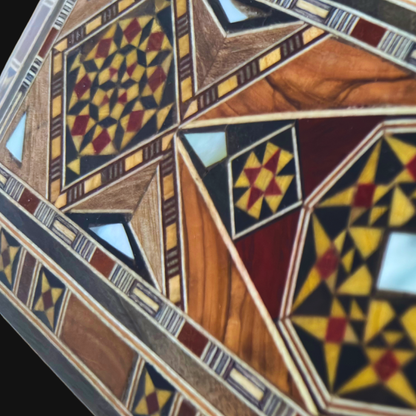 Damaszener Schmuck-, Stift- & Rosenkranzbox – Handgefertigt mit Perlmutt