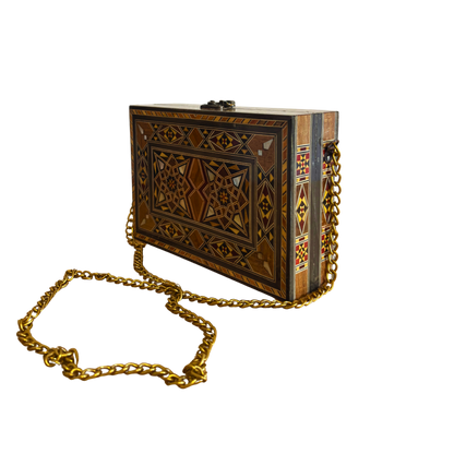 Damascene Mosaic Handbag with Mother of Pearl Inlay – Handcrafted Oriental Elegance