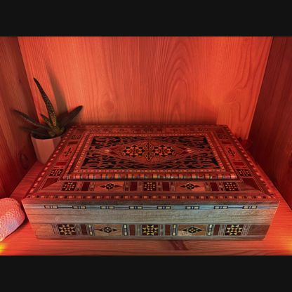 Damascene Mosaic Jewelry & Keepsake Box – Handcrafted Elegance