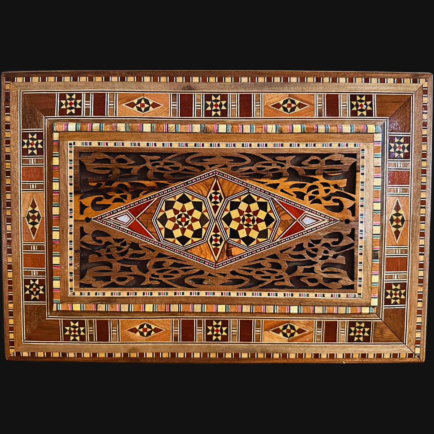 Damascene Mosaic Jewelry & Keepsake Box – Handcrafted Elegance