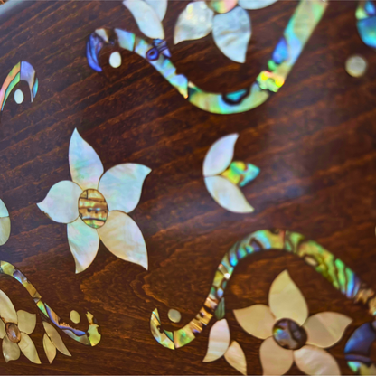 Sham – Lüks Şam El Çantası, Çiçek Motifli Sedef İşleme ve Brokar Astar