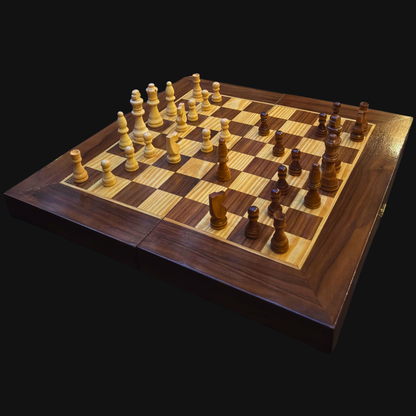 Handgefertigter Damaszener Schach- & Backgammon-Tisch von Gaby Al Dayeh – Klassisches Mosaikdesign