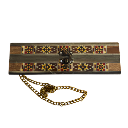Damascene Mosaic Handbag with Mother of Pearl Inlay – Handcrafted Oriental Elegance