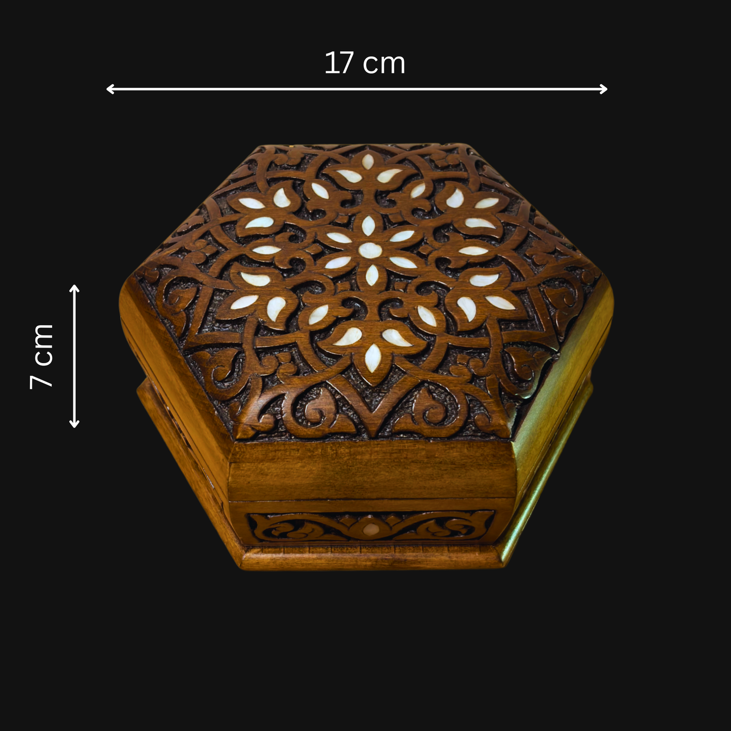 Handcrafted Luxury Carved Box – Mother of Pearl & Velvet Elegance