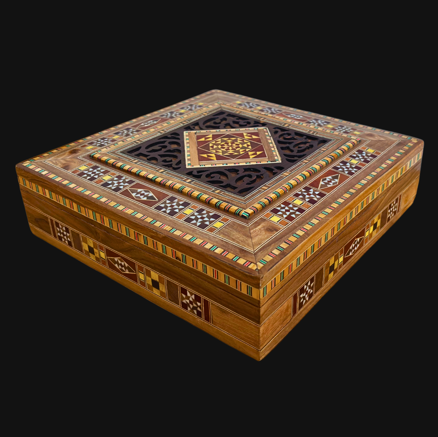 Damascene Mosaic Jewelry & Keepsake Chest – Velvet-Lined Elegance