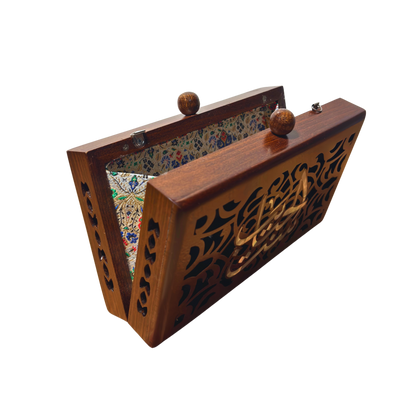 Mother – Luxury Damascene Clutch with Mother of Pearl & Brocade Interior