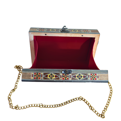 Damascene Mosaic Handbag with Mother of Pearl Inlay – Handcrafted Oriental Elegance