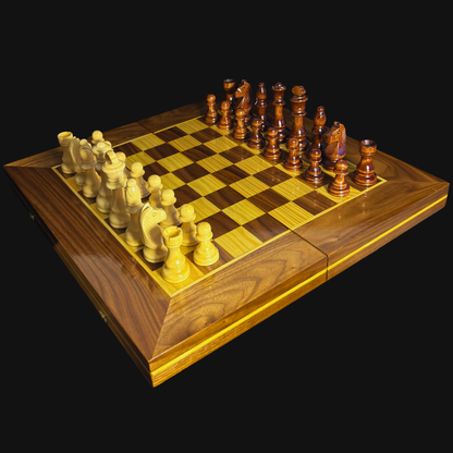 Gaby Al Dayeh Tarafından El Yapımı Şam İşlemeli Tavla ve Satranç Masası – Sedef Kakmalı Klasik Mozaik Tasarım