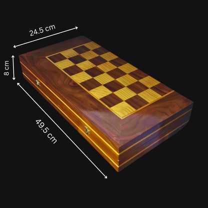 Gaby Al Dayeh Tarafından El Yapımı Şam İşlemeli Tavla ve Satranç Masası – Sedef Kakmalı Klasik Mozaik Tasarım