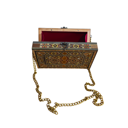 Damascene Mosaic Handbag with Mother of Pearl Inlay – Handcrafted Oriental Elegance