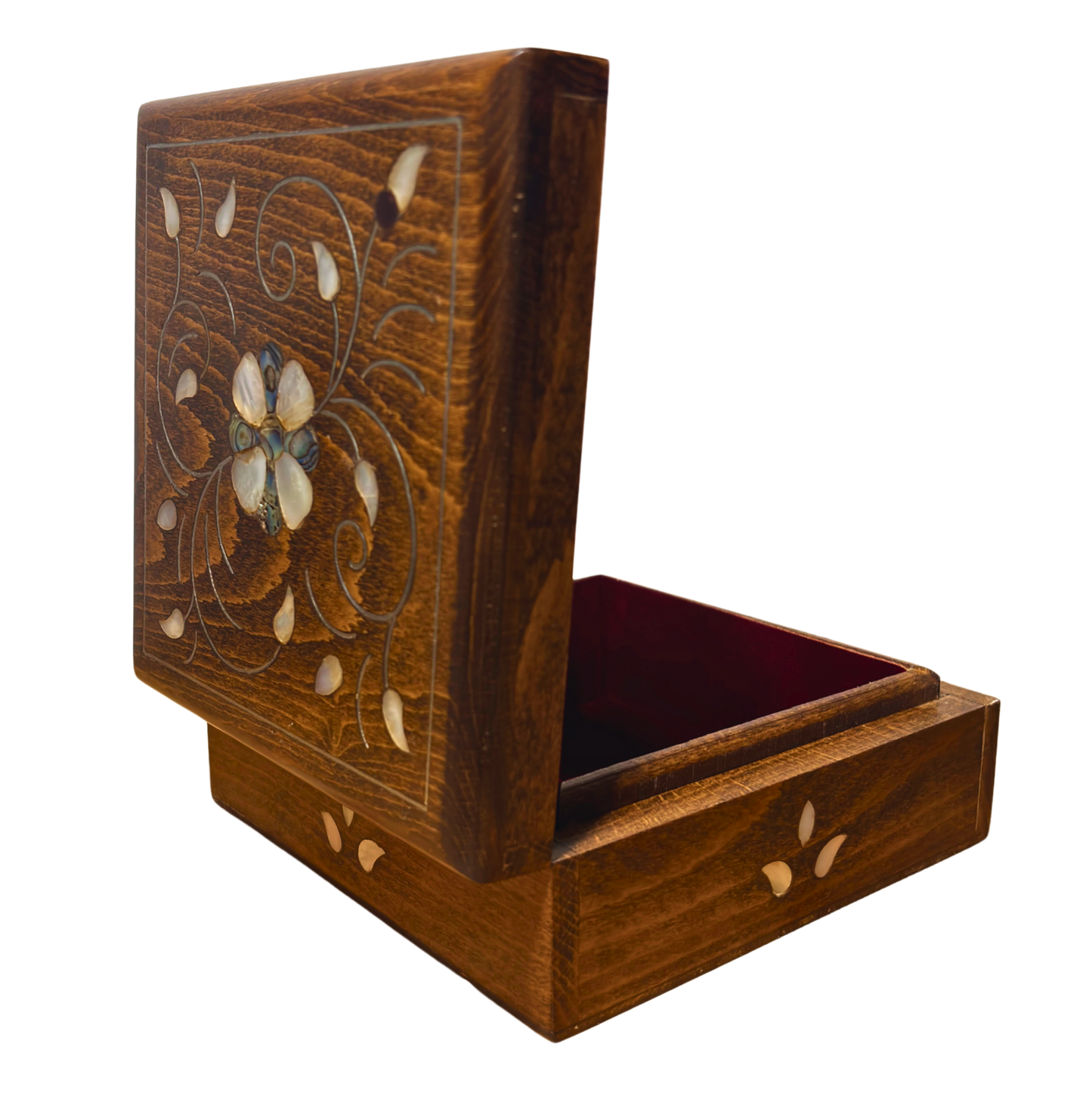 Handcrafted Damascene Luxury Box – Mother of Pearl & Velvet Elegance